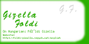 gizella foldi business card